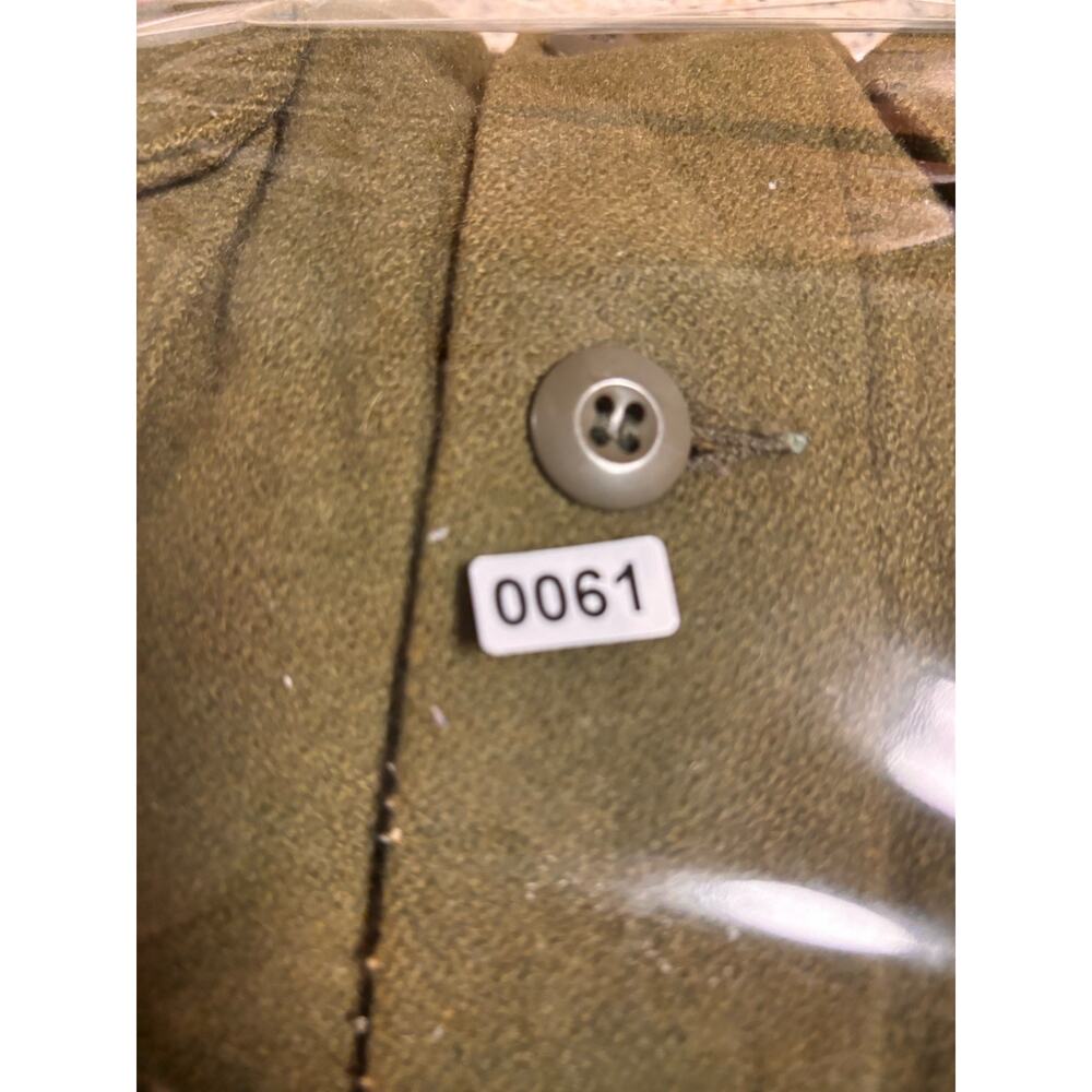 Vintage US Army Shirt Mens Medium Cold Weather Field Wool Olive Green 70s - Picture 12 of 12